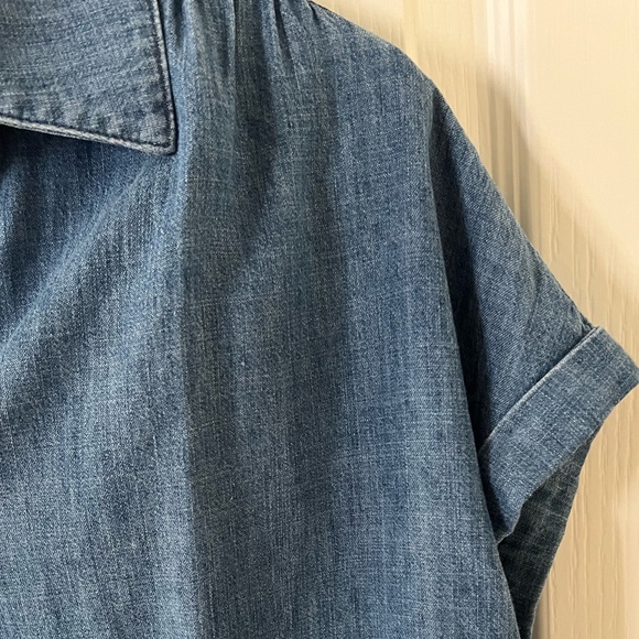 J. McLaughlin 💙 Erika Linen-blend blouse, amazing condition, size: M - Picture 12 of 16